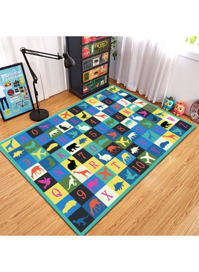 Hopscotch طفل سجاد لغرفة اللعب، غرفة اللعب التعليمية للأطفال سجاد ديكور غير انزلاق أرضية لعب حصيرة لغرفة النوم، الحضانة، الفصل الدراسي، هدية قوية للبنات والفتيان - Image 3
